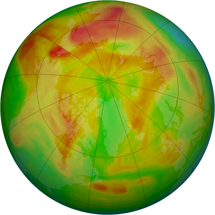 Arctic ozone map for 07 May 1986